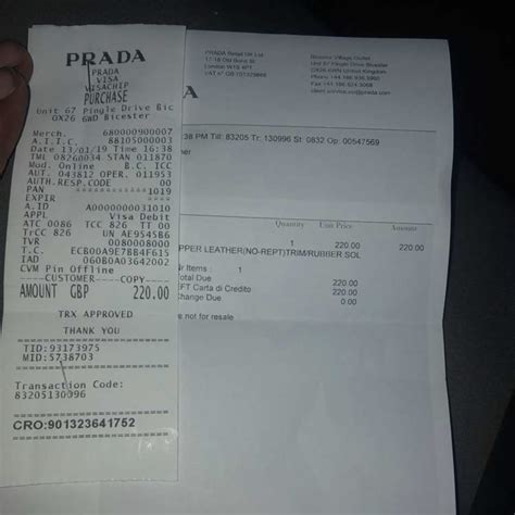 prada sunglasses receipt.